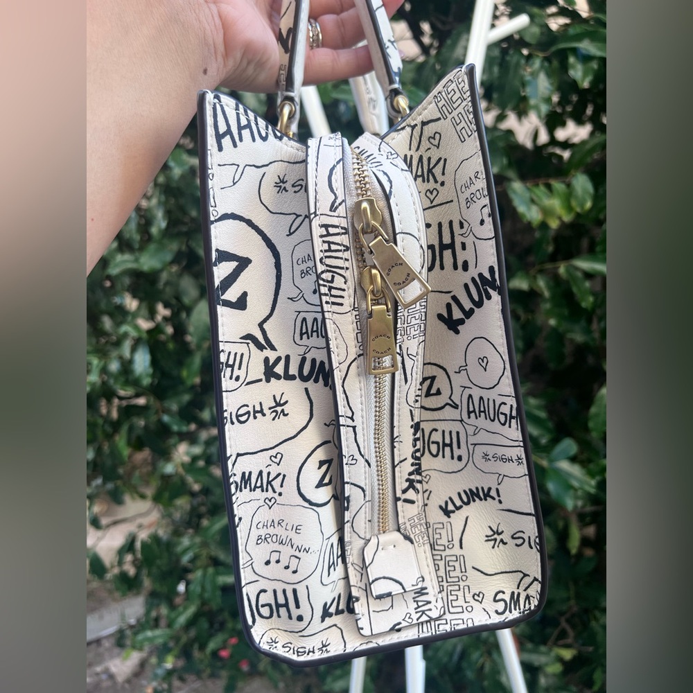 Coach NWT X Peanuts Rogue Bag With Newspaper Print/ Comic - Picture 3 of 15